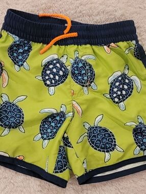 Hatley boys Turtle print swim trunks 4t